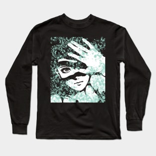 Punk Fashion Style Mint Green Glowing Girl Long Sleeve T-Shirt